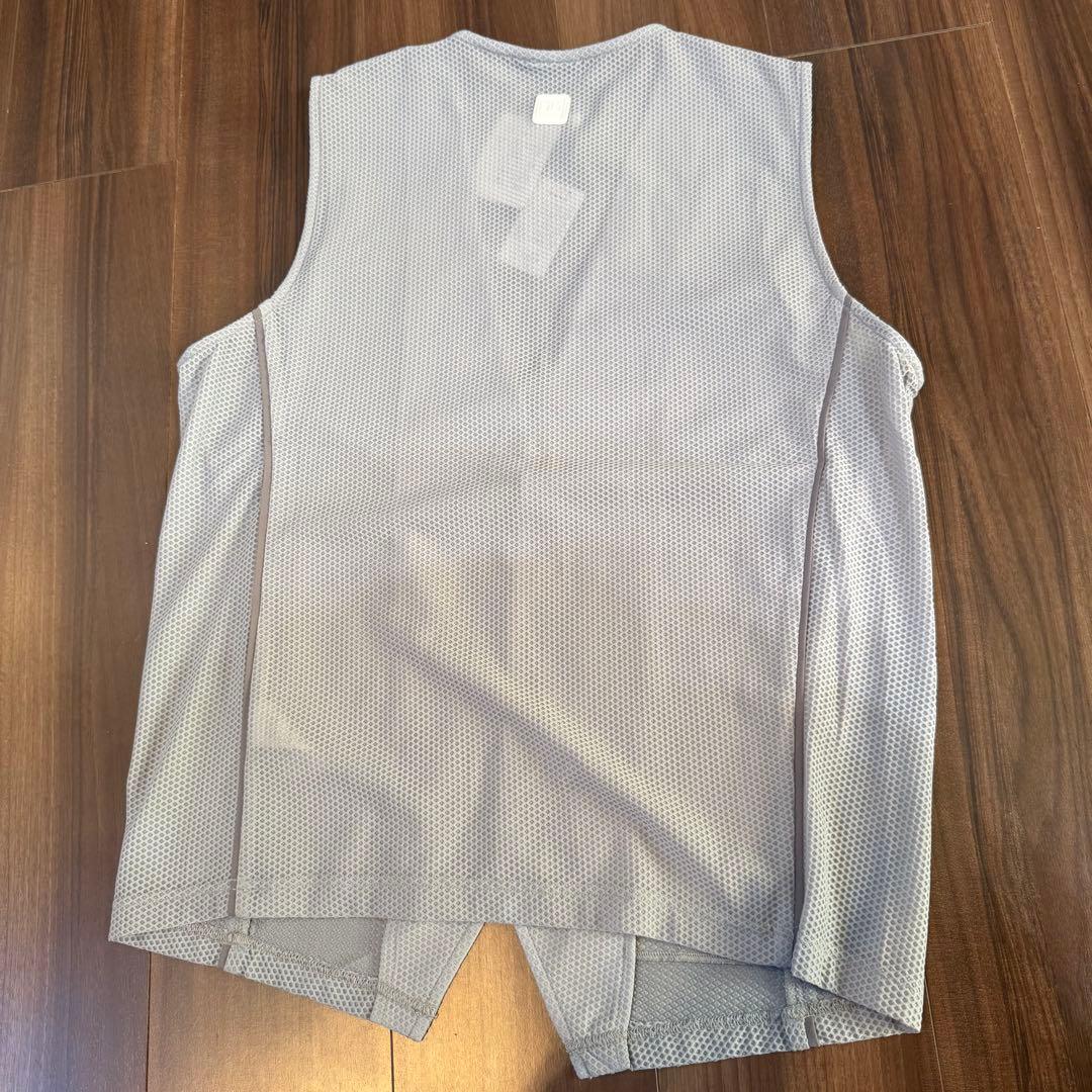 新品タグ】ムータマリン メッシュベスト L 6 グレー muta marine