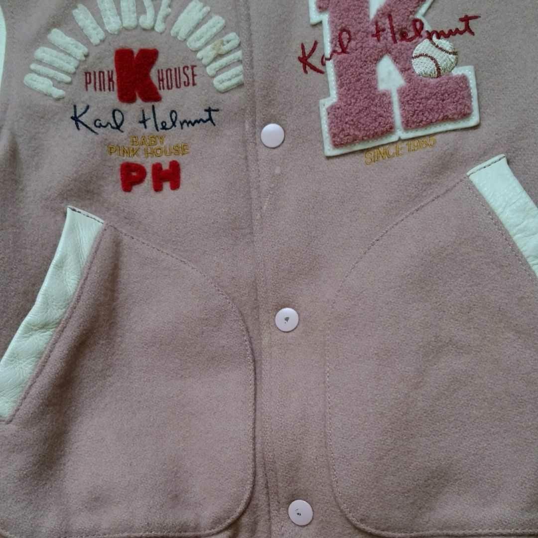 ☆ボーイズカールヘルム ピンクハウス☆スタジャン ピンク✖白☆サイズ