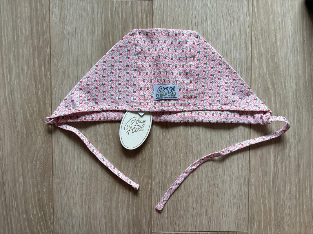 House on the hill チューリップ柄 ロンパース＆ボンネットセット