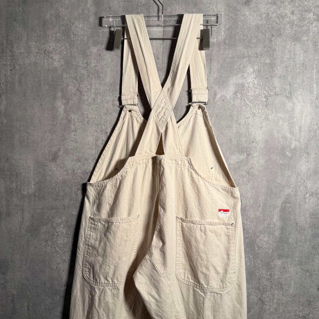 ⭐️希少⭐️キャルオーライン オーバーオール 立体裁断 生成り XL相当