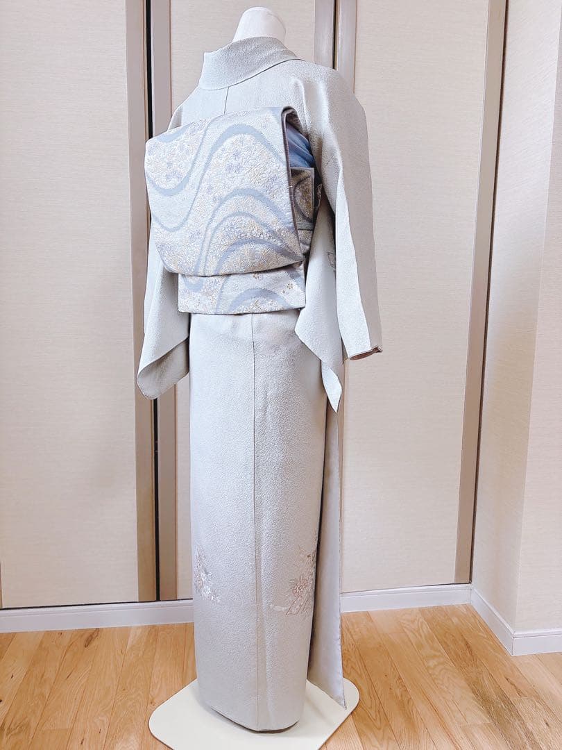 難あり 訪問着 裄65 スワトウ 蘇州 刺繍 卒業式 入学式 S 緑 水色