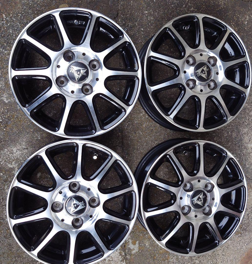 わ*お様 送料込み　13インチ　アルミホイール4本セット YOKOHAMA GRASS グラス 13インチアルミホイール 13x4J+42 PCD100 4穴 a