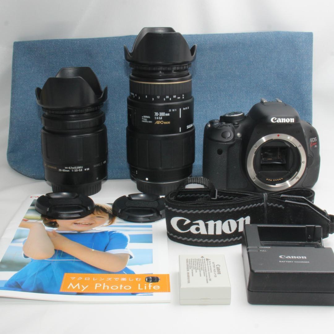 ❤️新品カメラバック付❤️Canon EOS kiss x5 超望遠ダブルレンズ