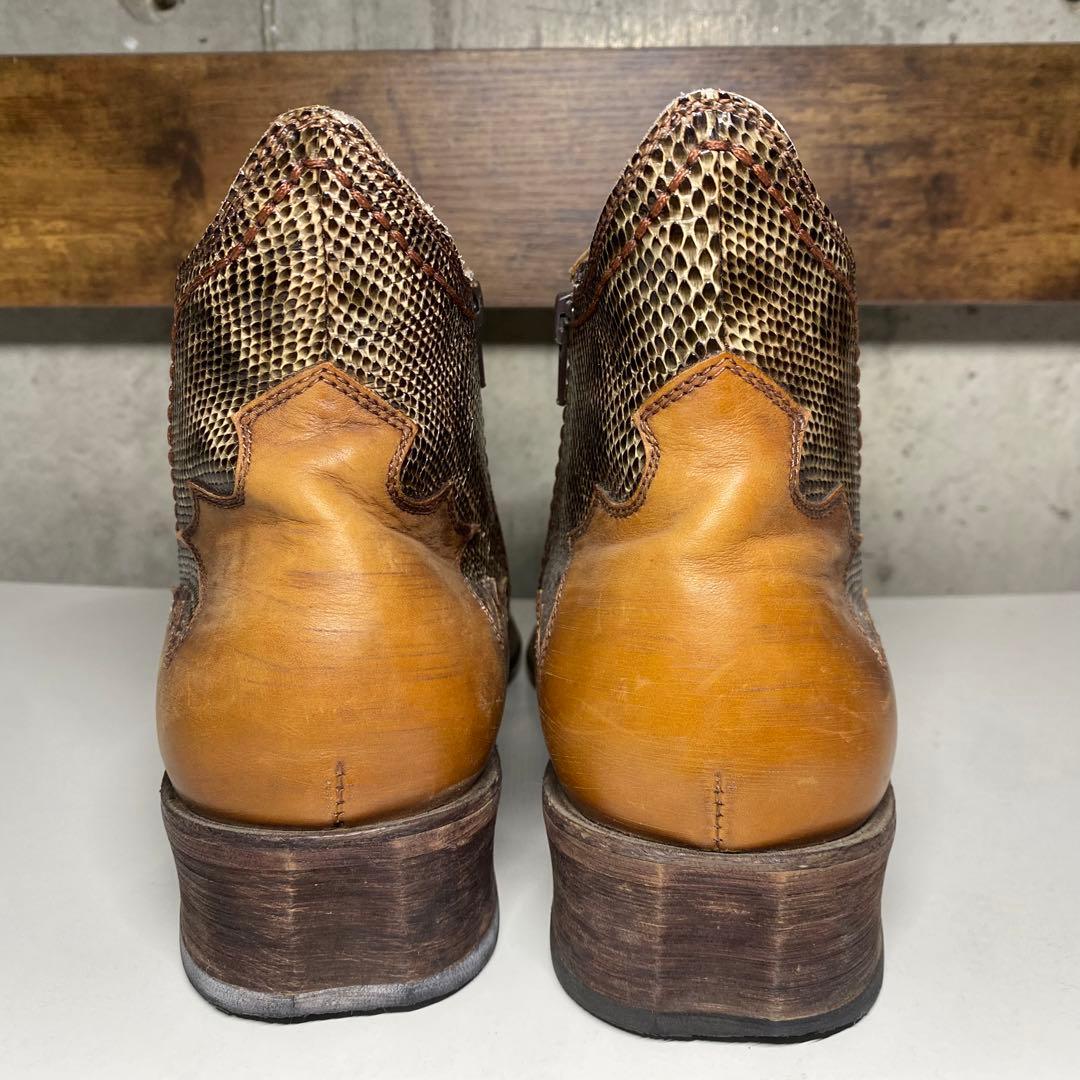 REDCOVER レッドカバー ウエスタンブーツ 蛇柄 パイソン 本革ブーツ