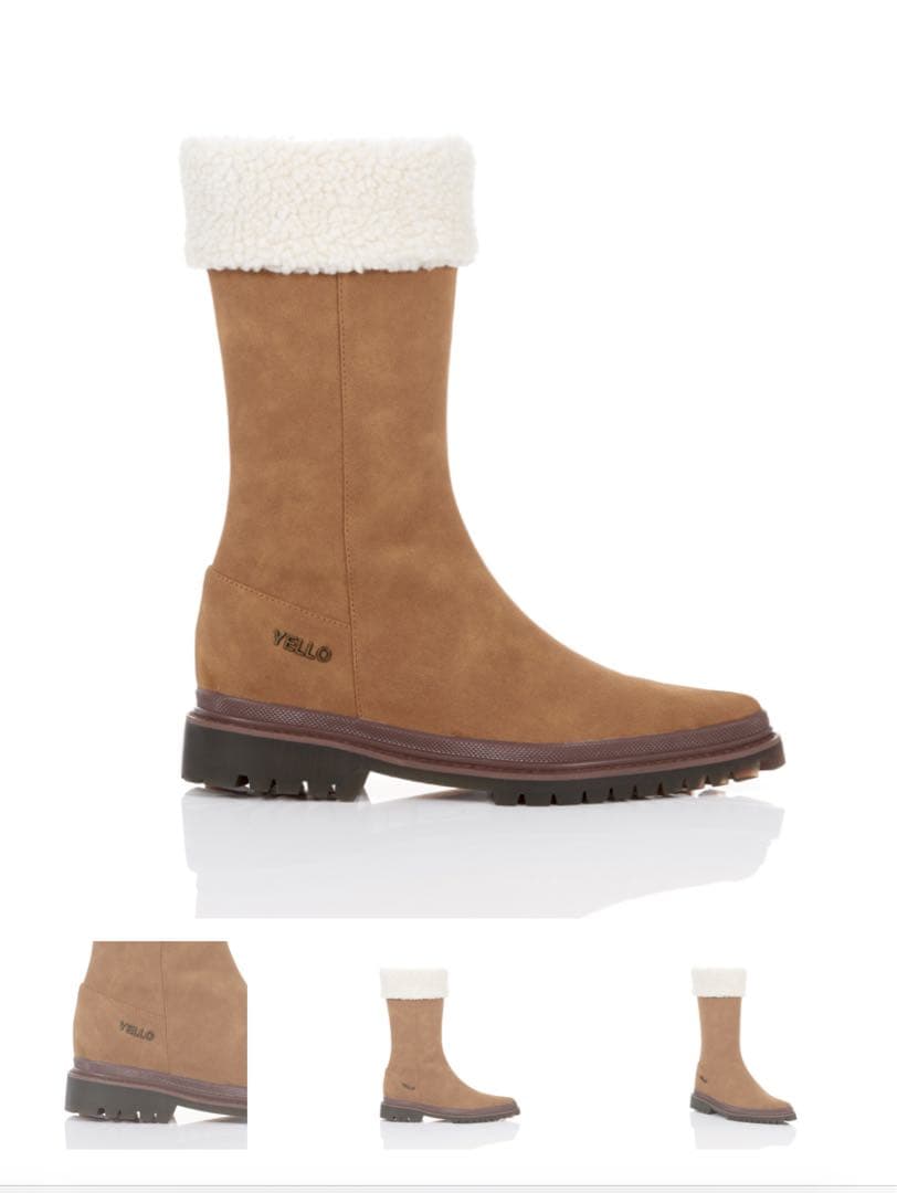 yelloムートンブーツSHEPHERDESS FLAT SHORT BOOTS - メルカリ