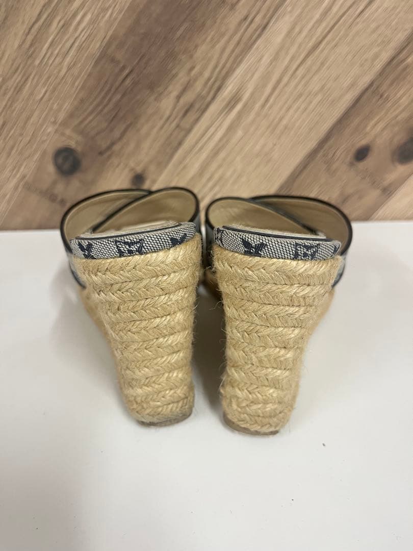 Louis Vuitton ルイヴィトン エスパドリーユ サンダル グレー LOUIS