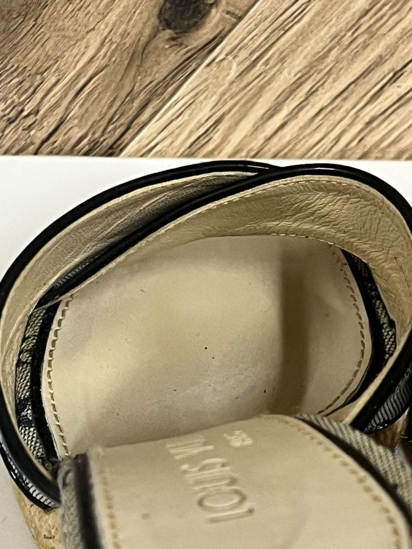 Louis Vuitton ルイヴィトン エスパドリーユ サンダル グレー LOUIS