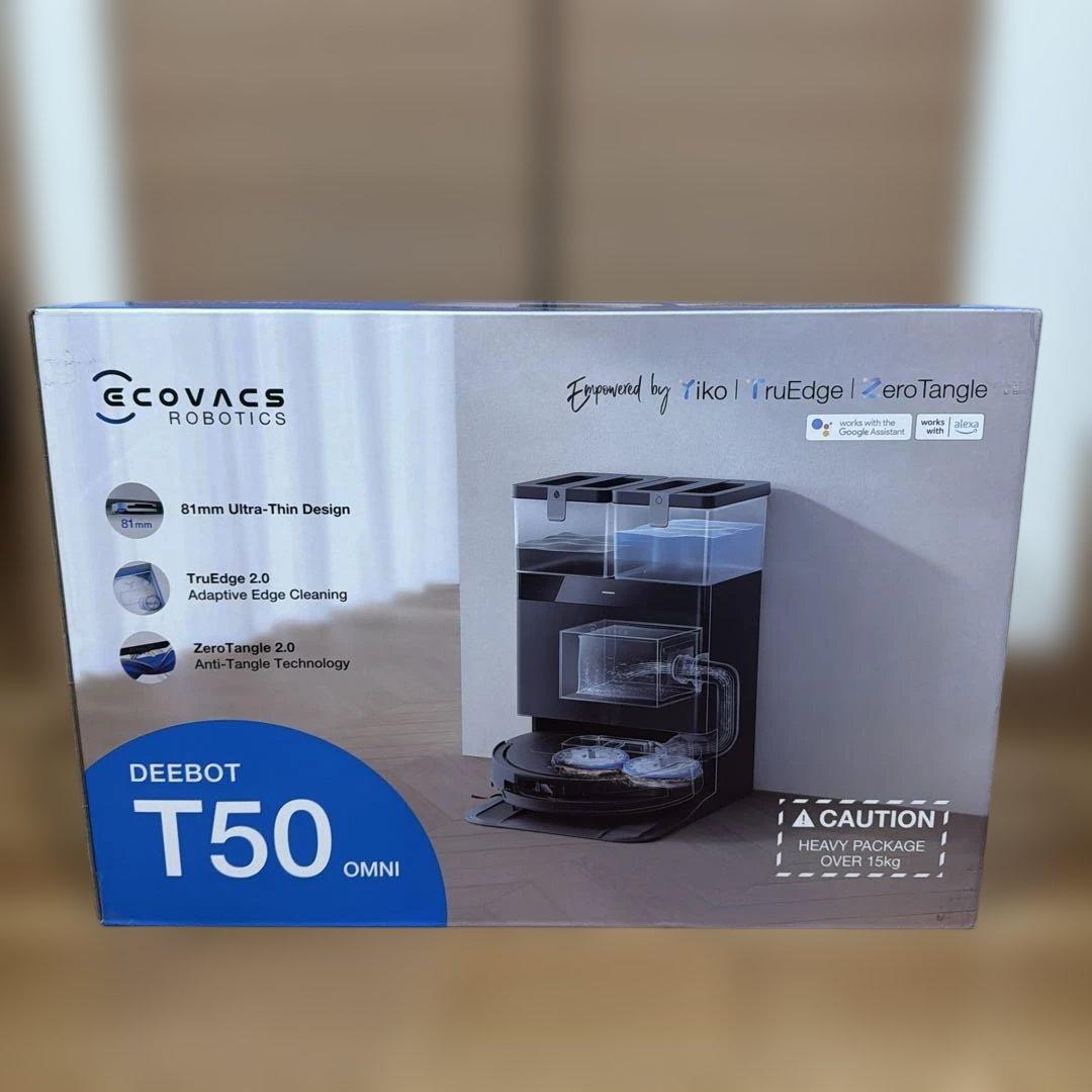 【新品未開封】エコバックス DEEBOT T50 OMNI ロボット掃除機 Amazon | 【超薄型】ECOVACS(エコバックス) T50 OMNI ロボット掃除機