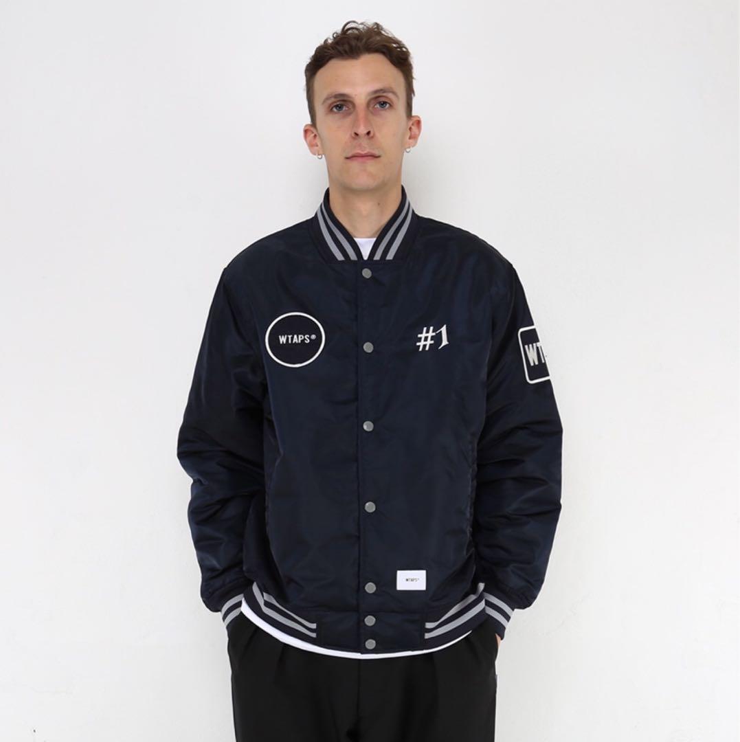 L WTAPS BENCH JACKET NYLON SATIN NAVY - メルカリ