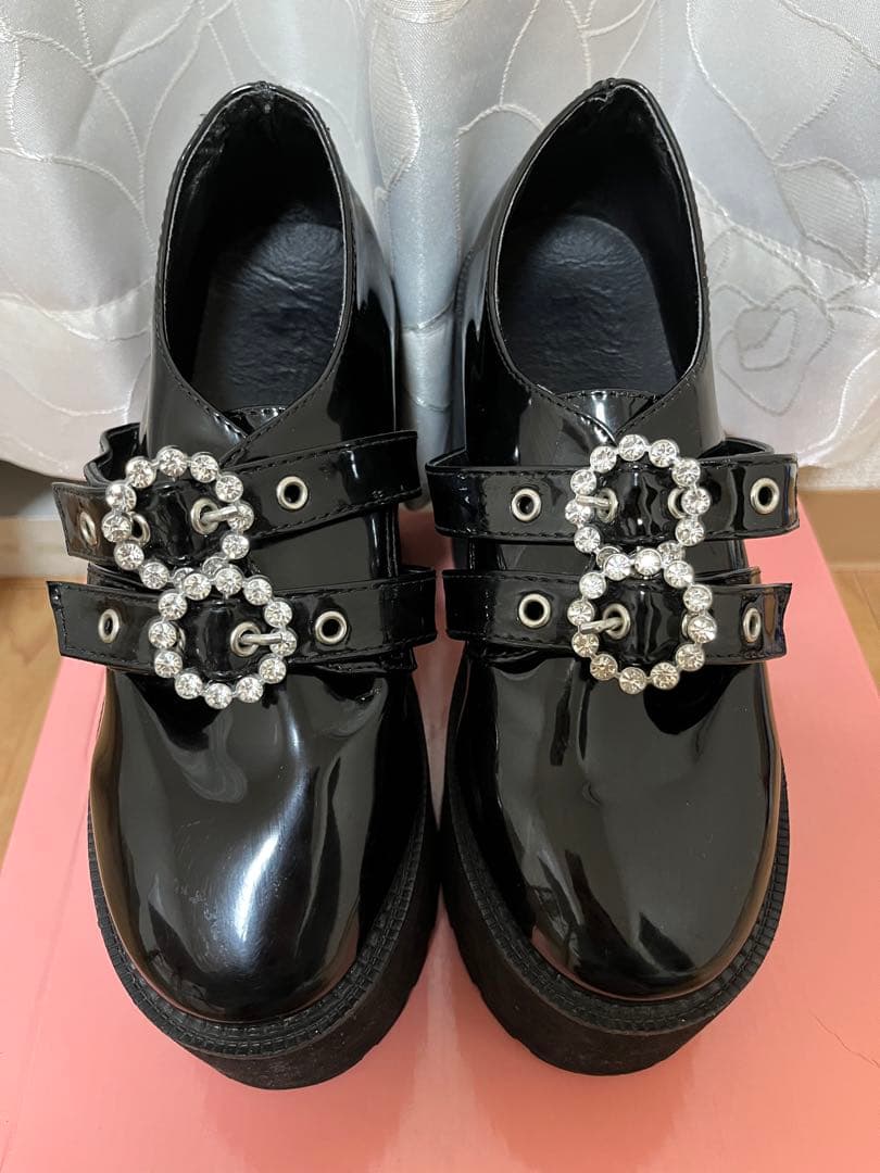 BUBBLES ダブルバックル厚底シューズ 36 13cm - メルカリ