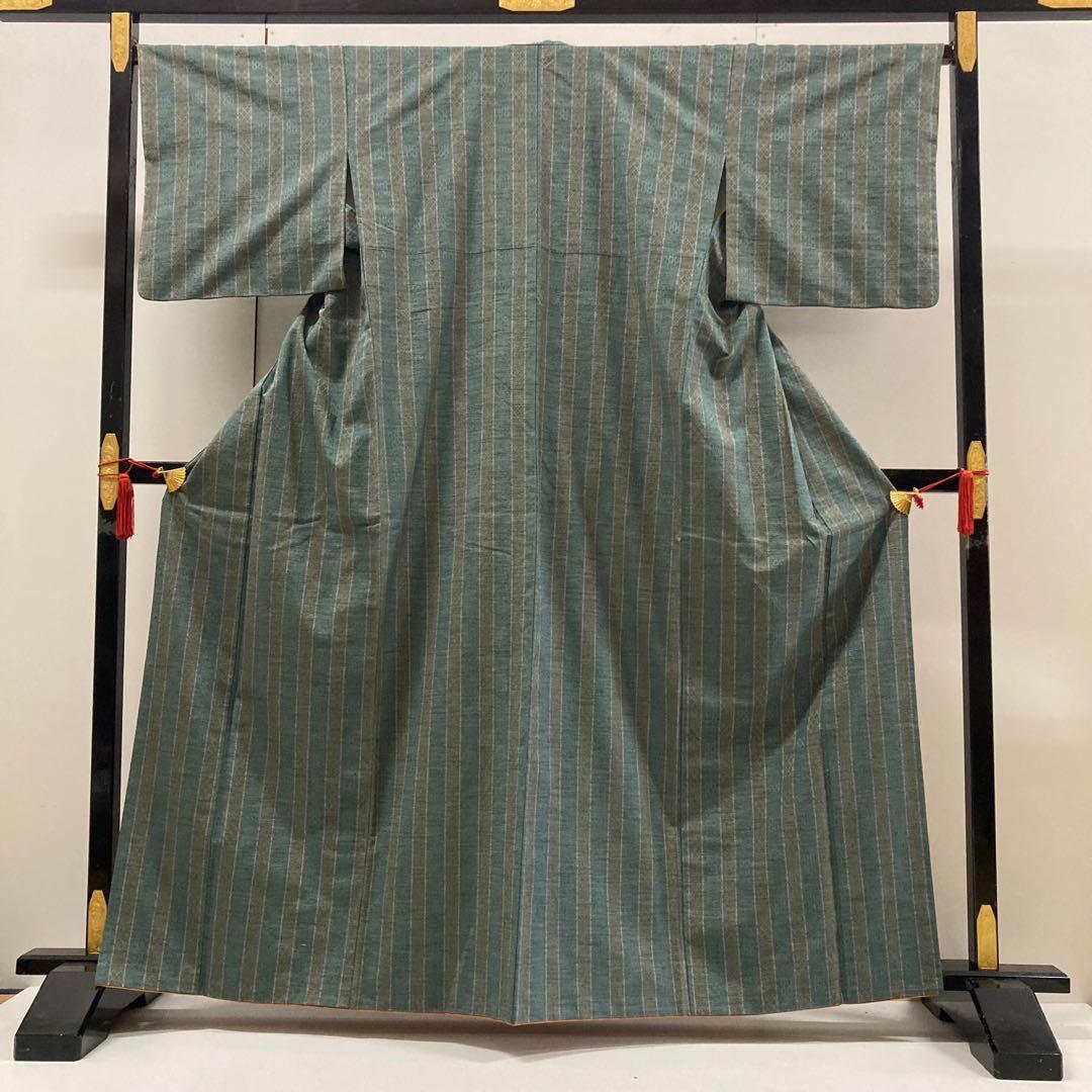 花織 越後花織 裄68 美しい花 ガード加工 正絹AK-3756