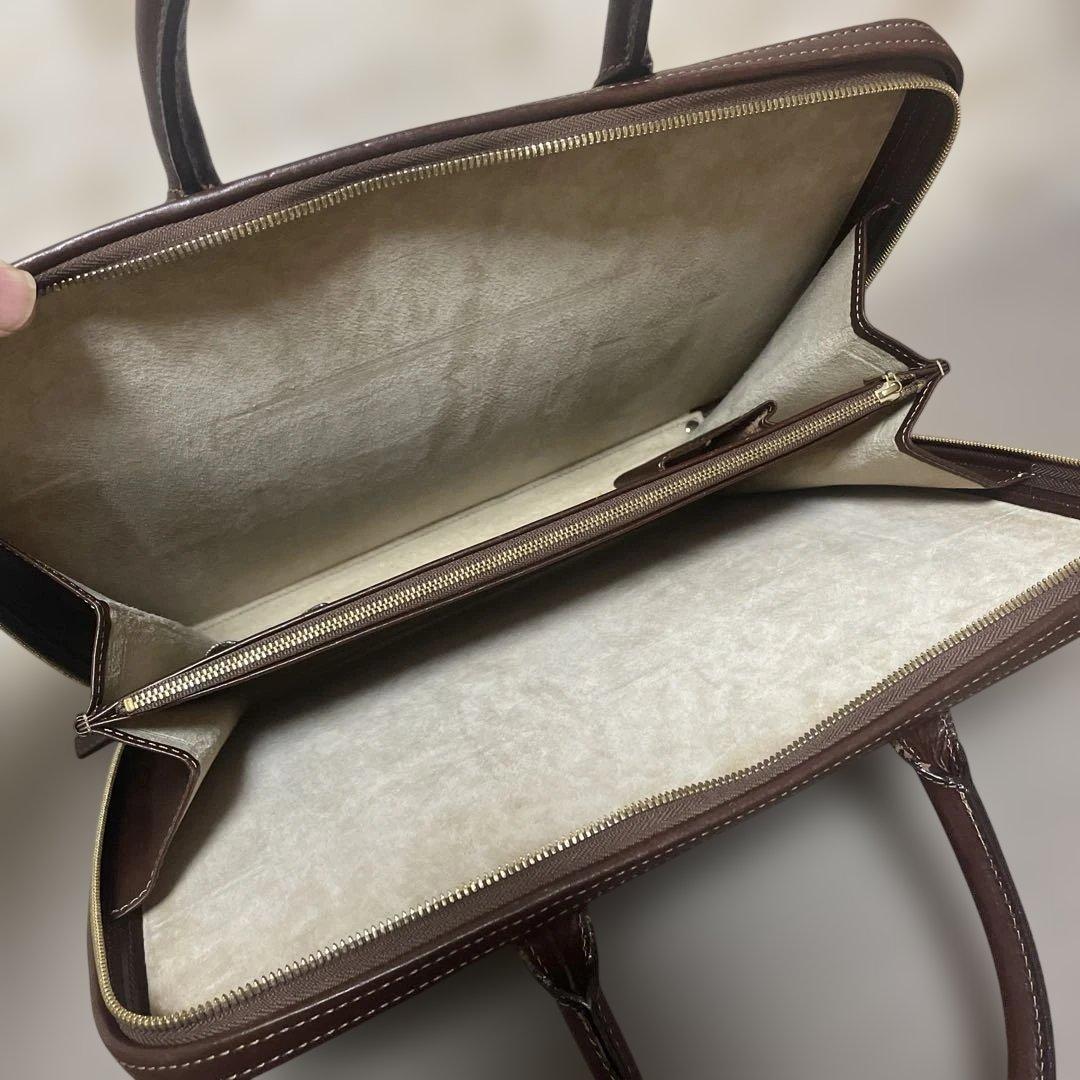 美品】土屋鞄 コンフィオCONFFIO オイルヌメ ビジネスバッグ ブラウン