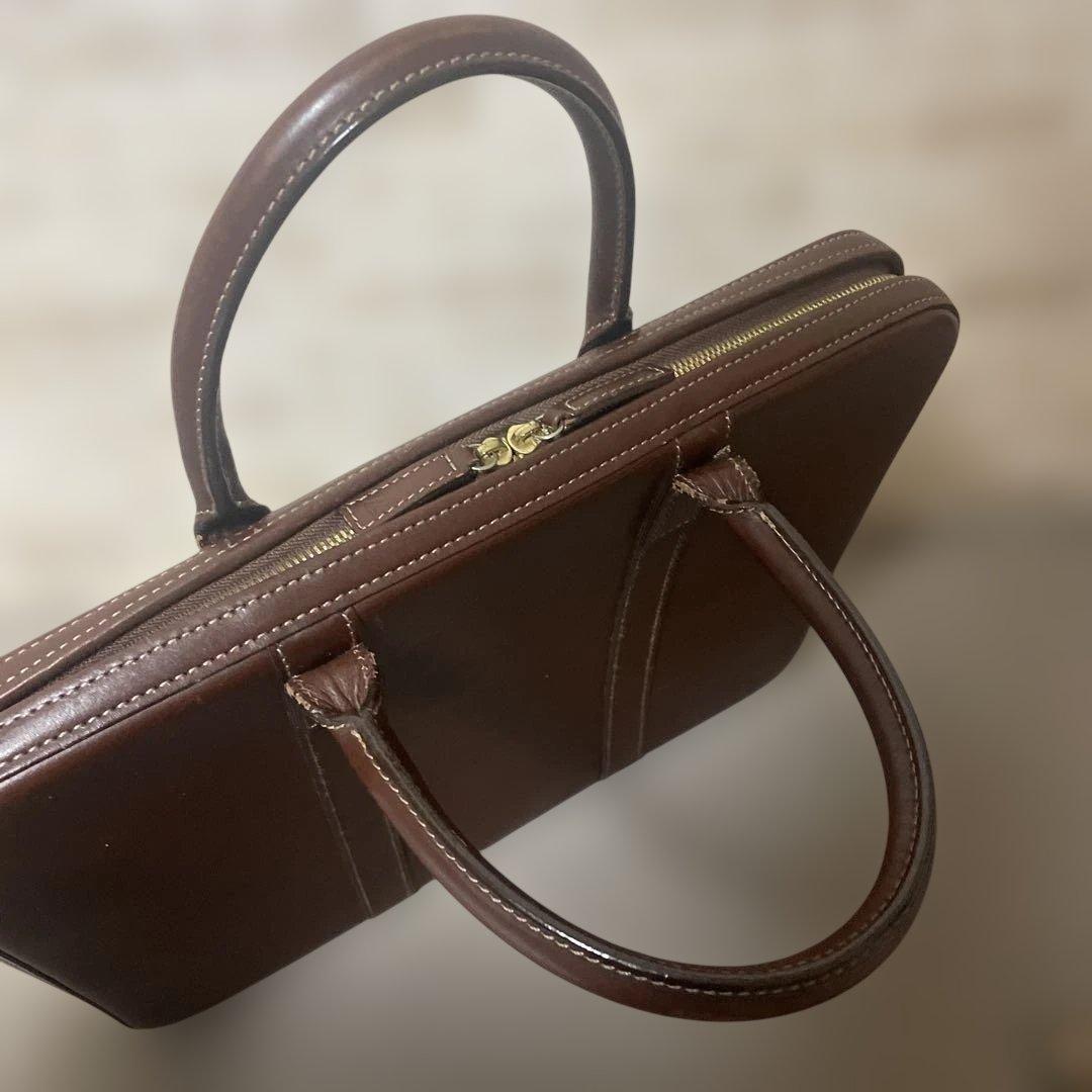 美品】土屋鞄 コンフィオCONFFIO オイルヌメ ビジネスバッグ ブラウン