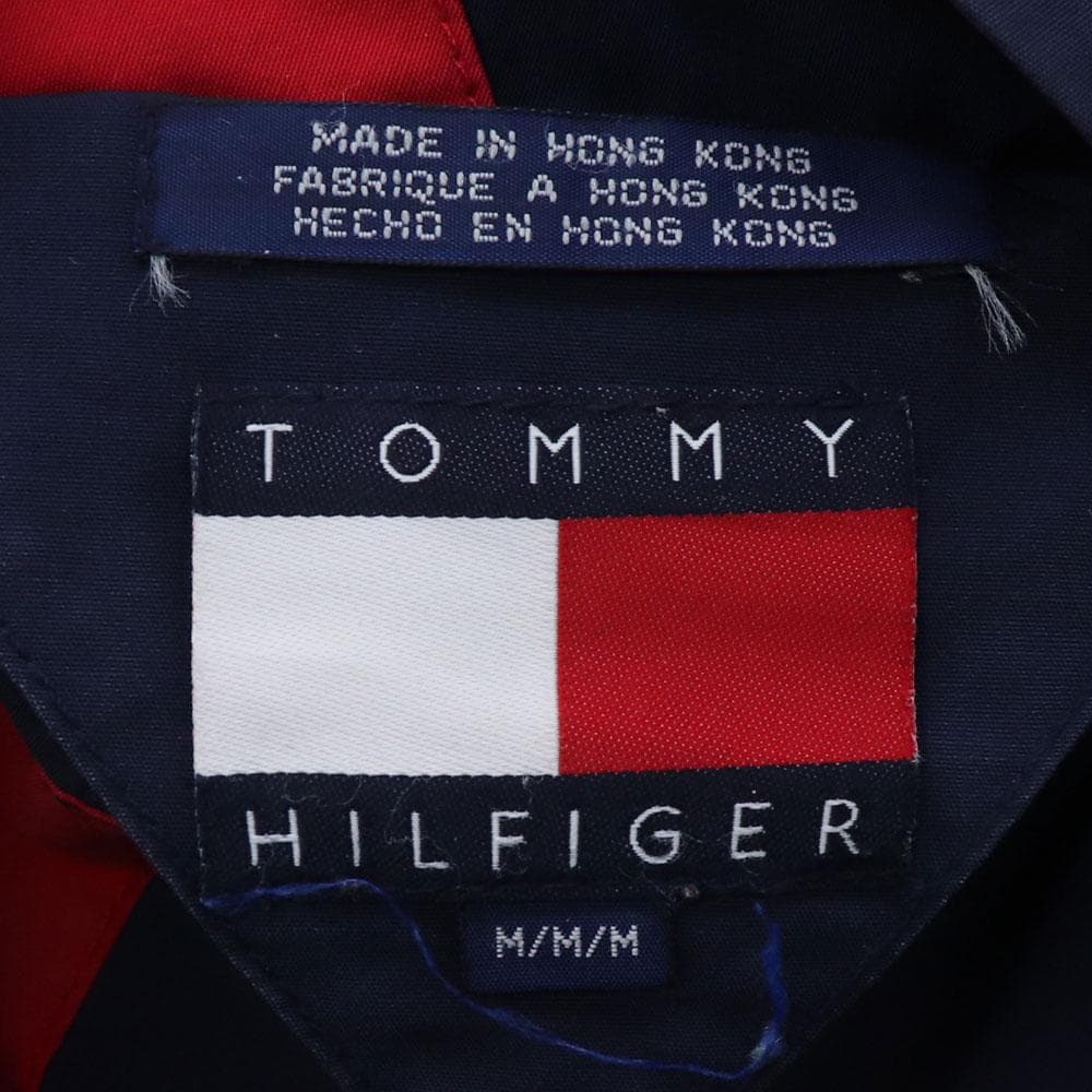 希少！90s トミーヒルフィガー 背中ロゴ刺繍リバーシブルナイロン