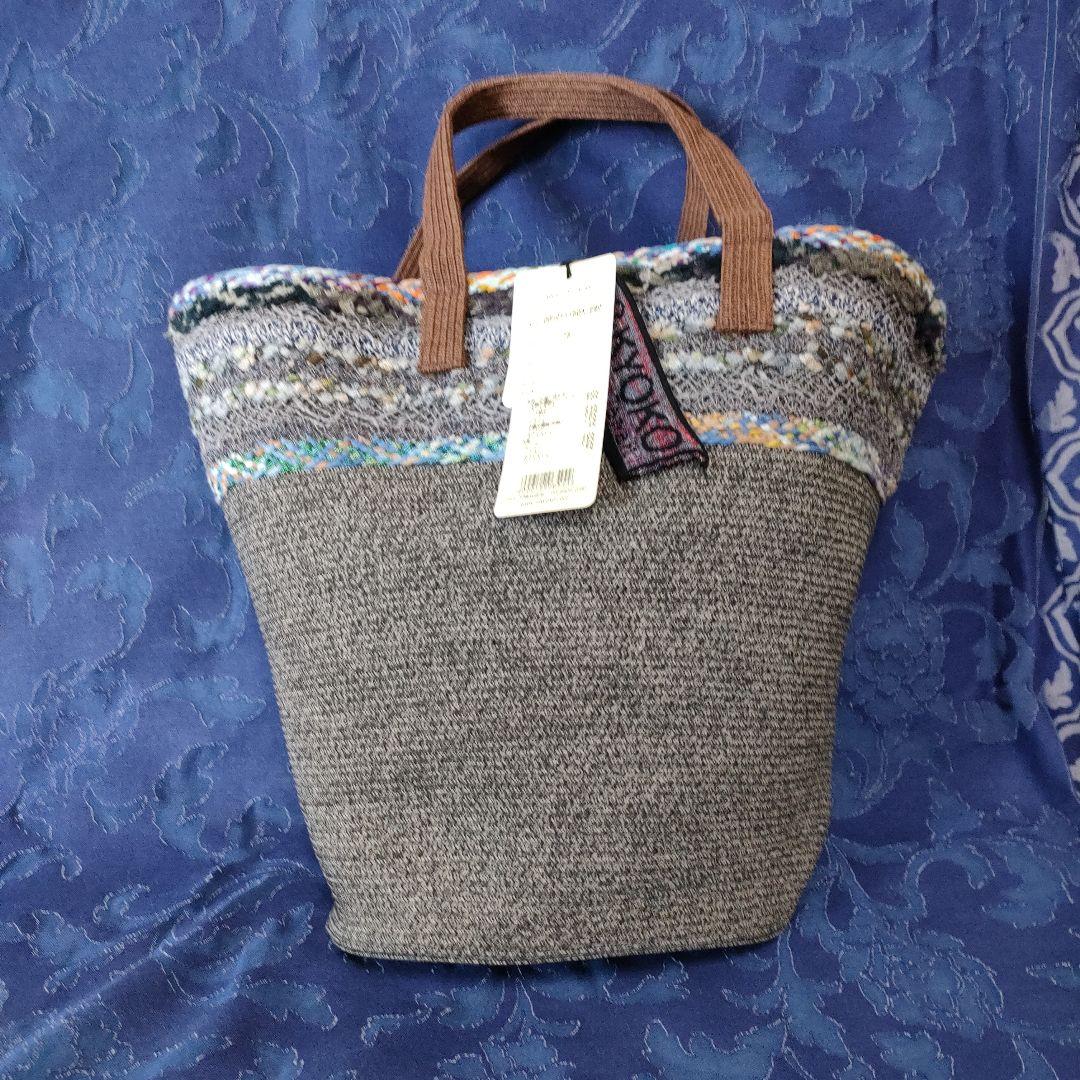 M＆KYOKO 佐藤繊維 グレー かごバッグ M＆KYOKO 佐藤繊維 グレー かごバッグ