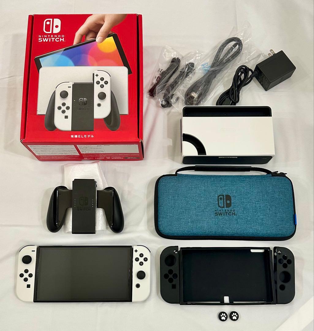 Switch 本体　有機ELモデル　ホワイト★ケース、カバー、保護フィルム付き 楽天市場】Nintendo Switch 有機ELモデル 本体ケース 保護フィルム 2点