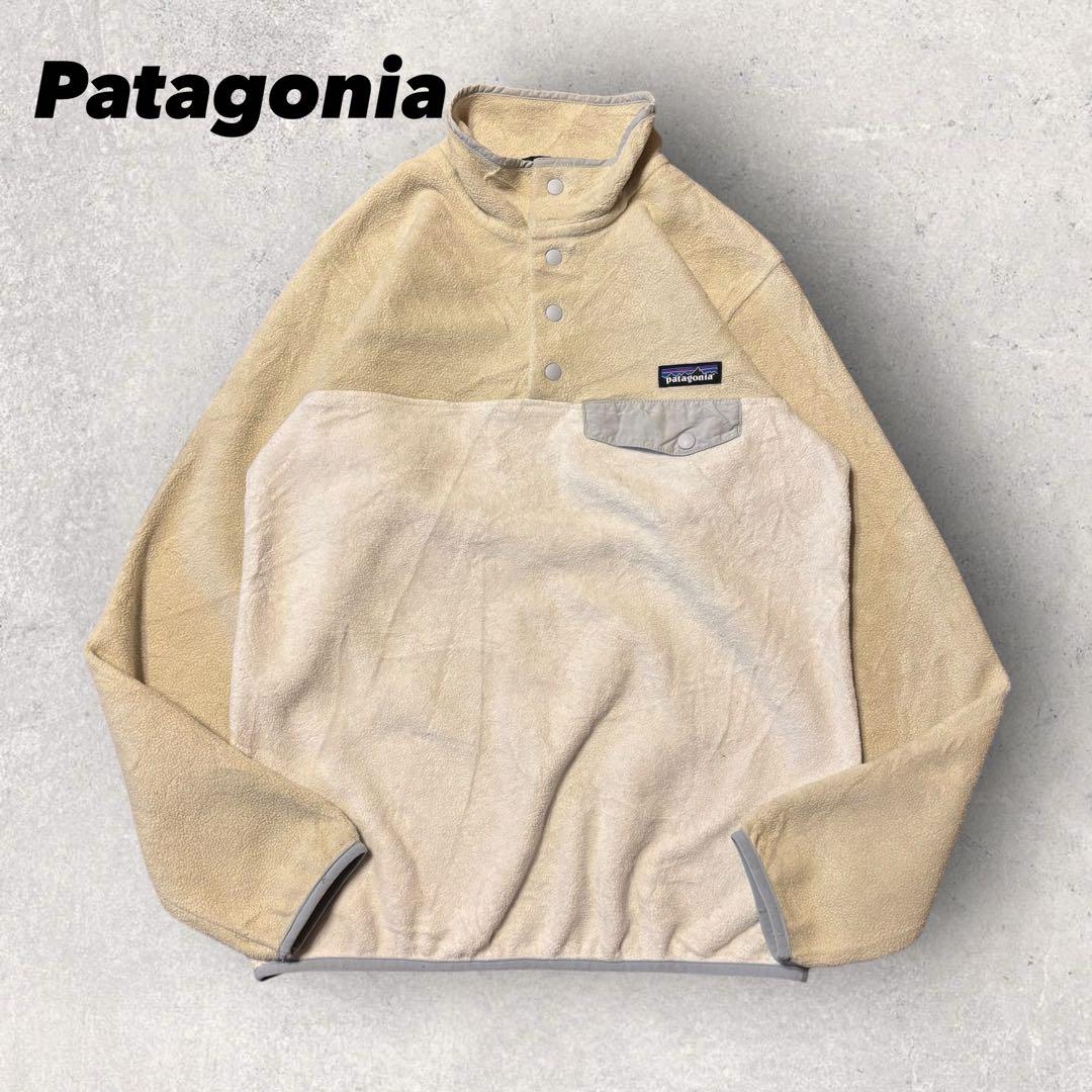 パタゴニア】シンチラスナップT フリース S クリーム色 美品 人気