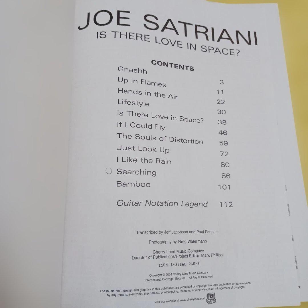 輸入楽譜JOE SATRIANI IS THERE LOVE IN SPACE？ - メルカリ