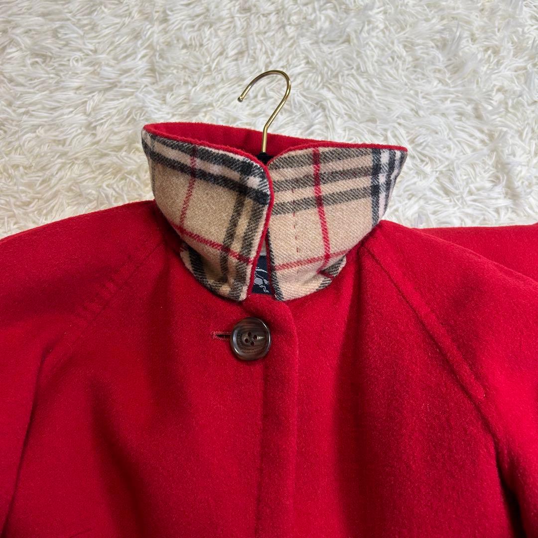 バーバリーロンドン カシミヤ ダブルフェイス ロングコート ノバ