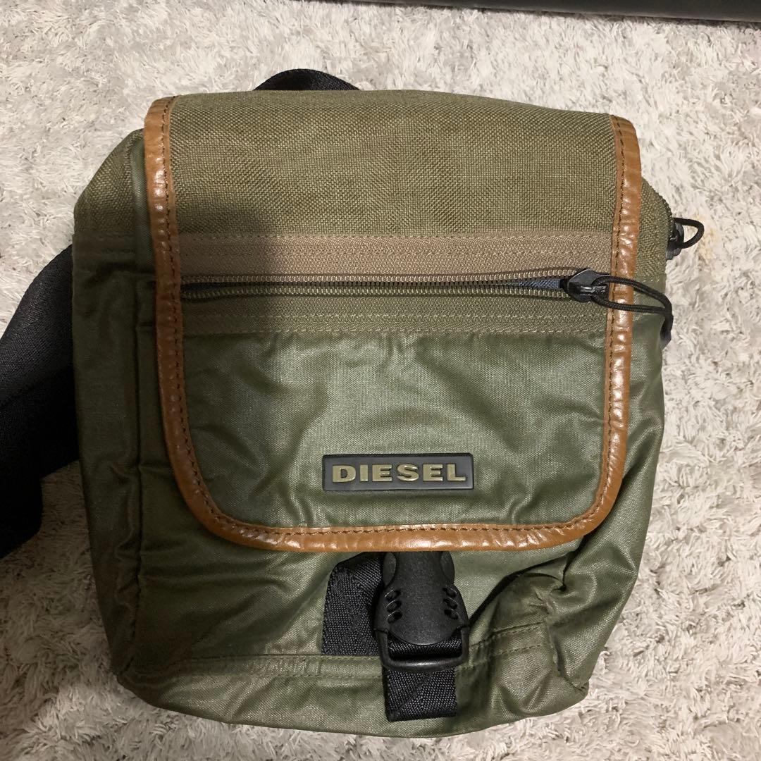 DIESEL オリーブグリーン ショルダーバッグ - メルカリ