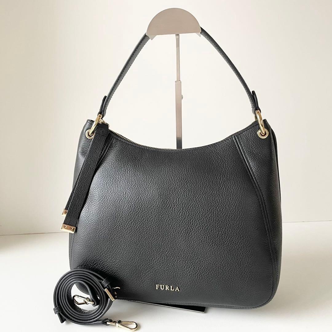新品】FURLA 2way ワンショルダーバッグ シエナ ホーボー 黒 - メルカリ