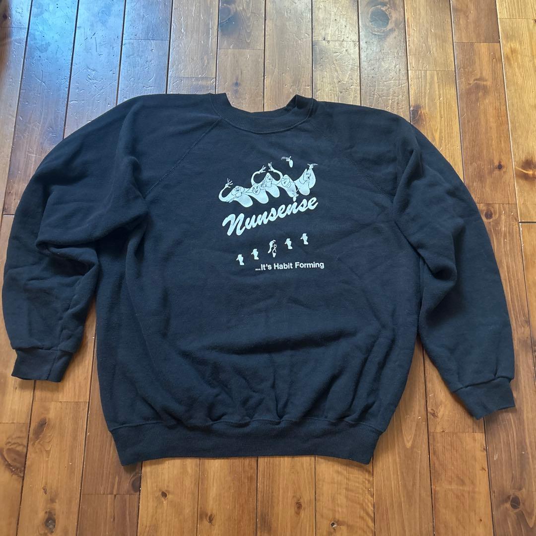 USA製 80s Hanes ラグラン スウェット ブラック アート XL - メルカリ