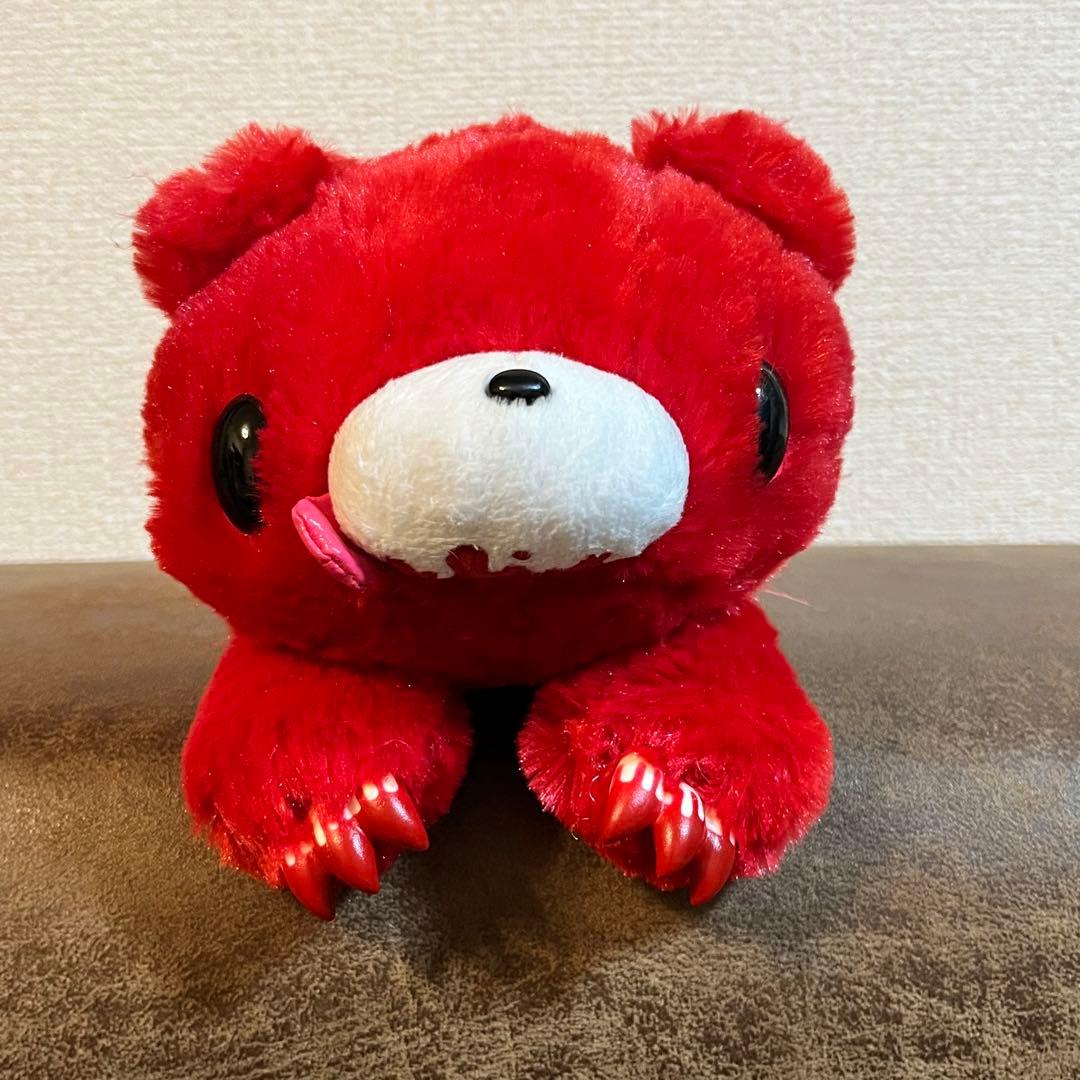 グルーミー ぬいぐるみ チャックス ふわふわ 赤 レッド 爪 イタズラ