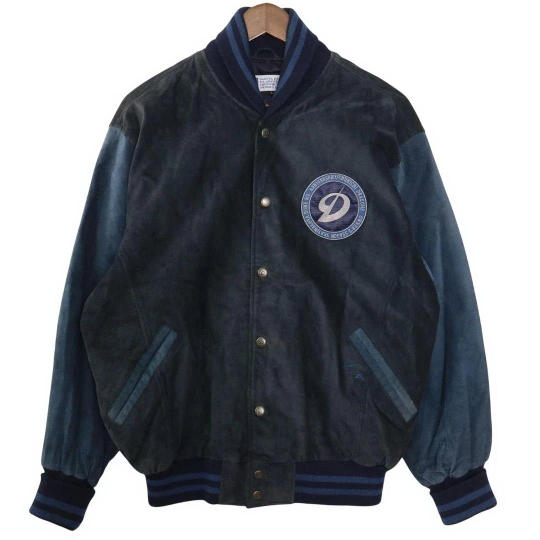 【激レア】中日ドラゴンズ スタジアムジャケット L スタジャン 5周年記念限定 中日ドラゴンズ - 非売品 中日ドラゴンズ レザー ロゴ スタジアム