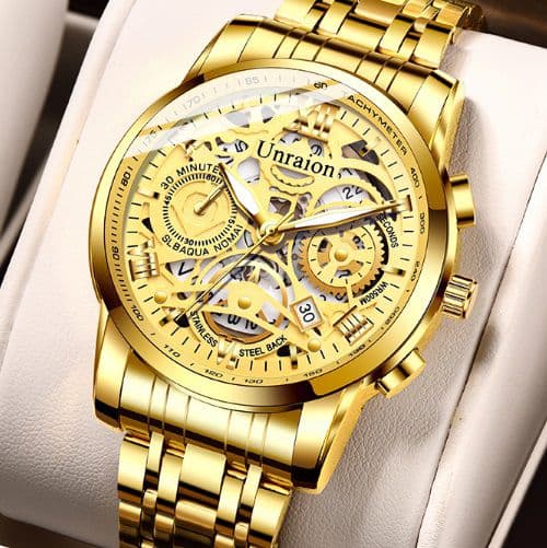 1980□新品メンズ腕時計ゴールド金mdjgビジネススーツtgd男mjp - メルカリ