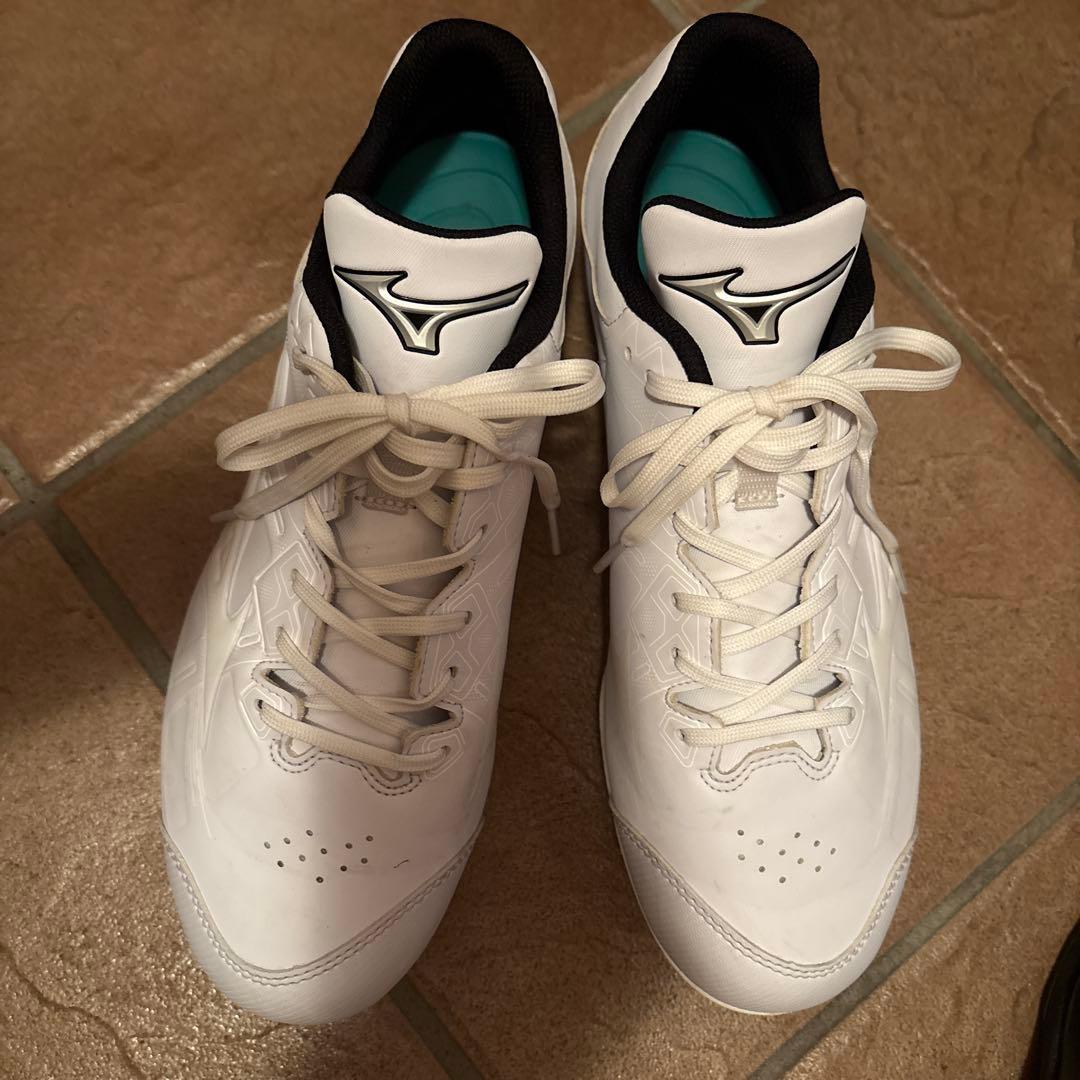 Mizuno ホワイト　スパイク 27.0cm 野球　ミズノ オン9