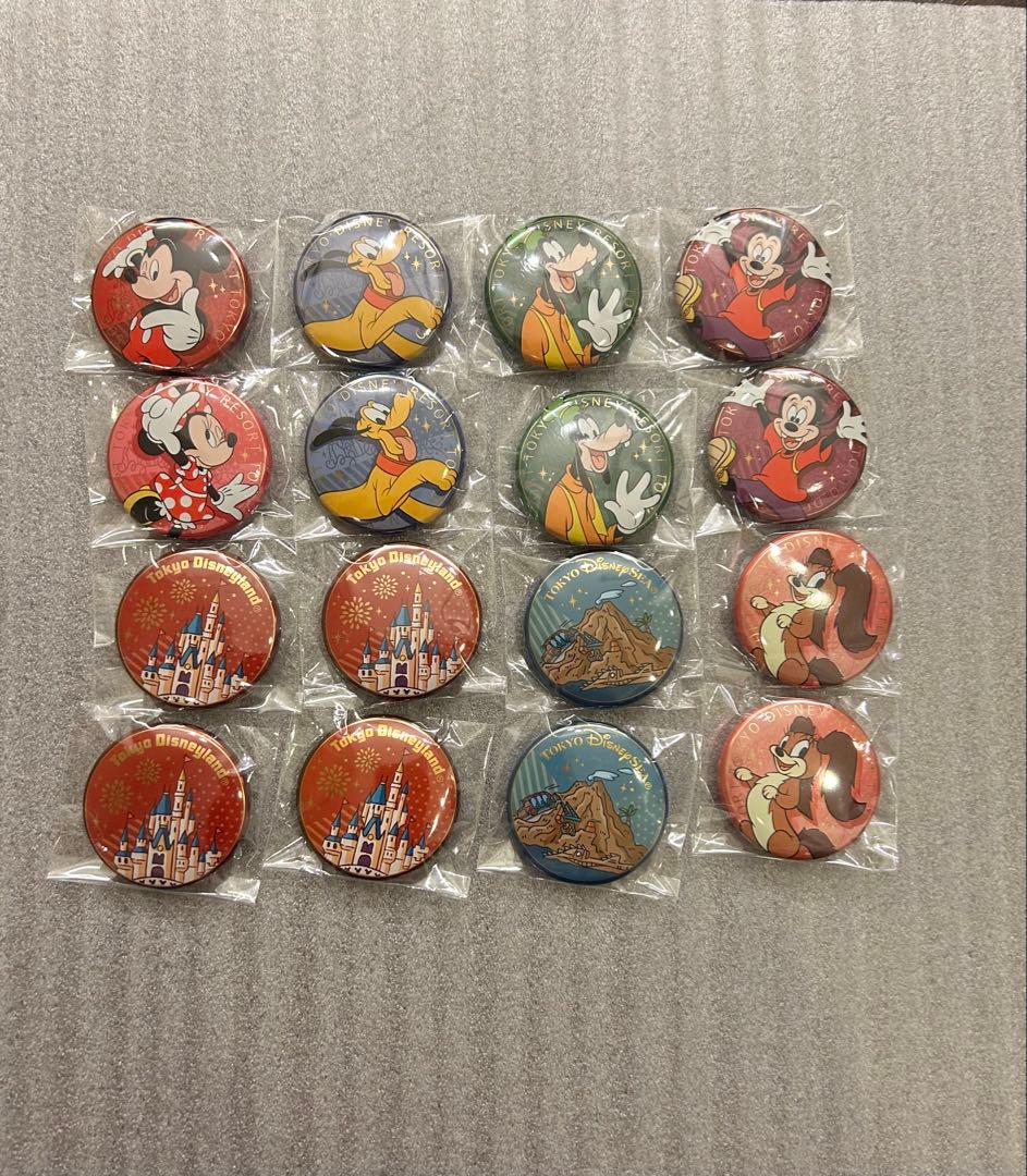 東京ディズニーリゾート】カンバッジコレクション 16個まとめ売り