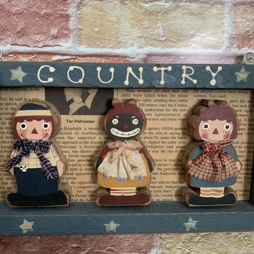 ラガディアン＆アンディ壁掛け ハンドメイド カントリー雑貨