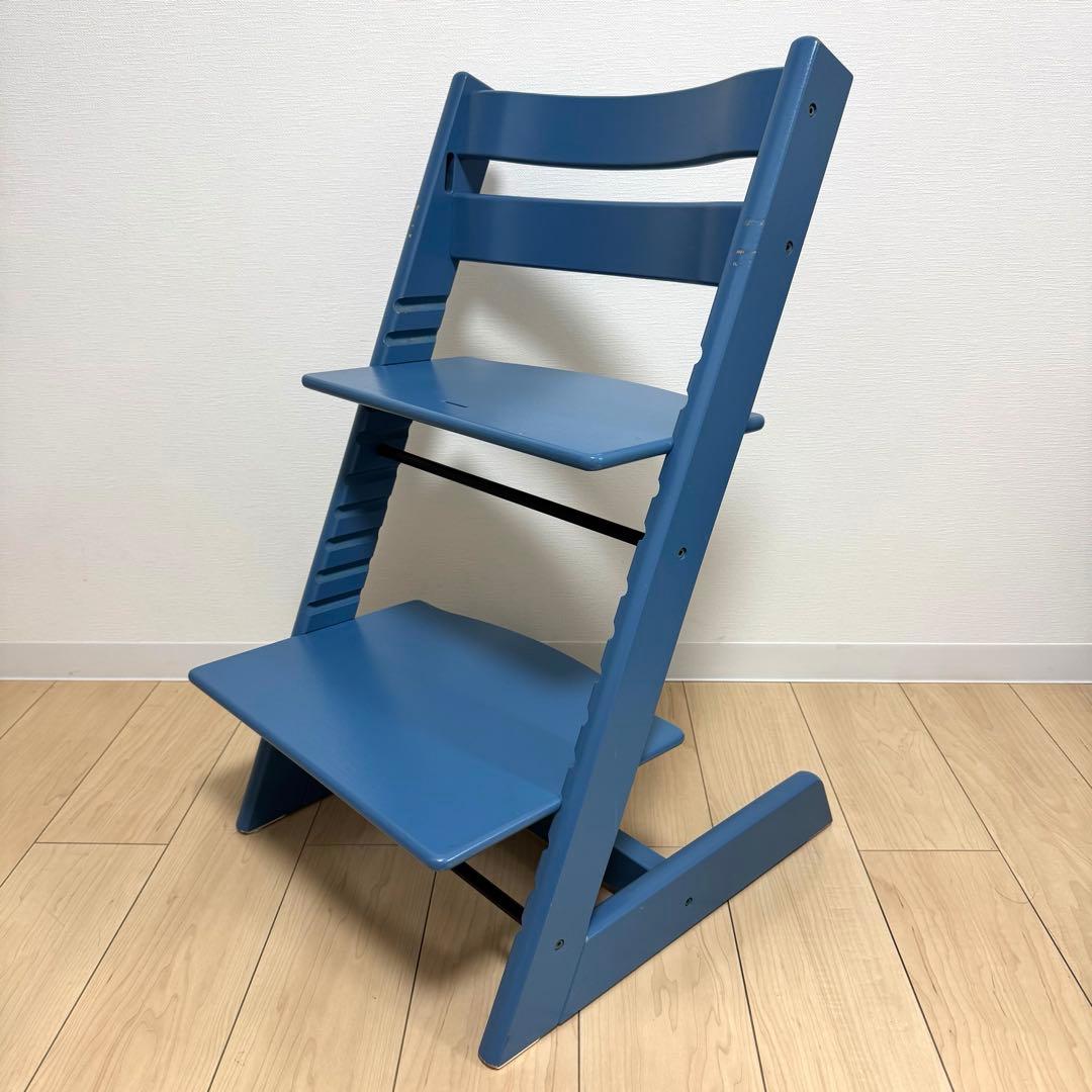 【人気】ストッケ stokke トリップトラップ 北欧 シリアル3 ダークブルー ストッケ トリップトラップ ベビーチェア ブルー 廃盤カラー/STOKKE