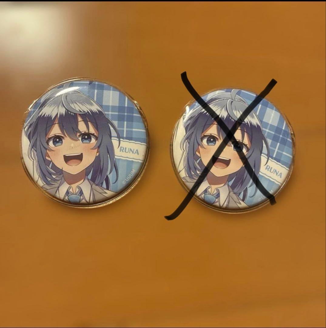 からぴちパラダイス るなさん カラフルピーチ 缶バッヂ ぱらぴち缶