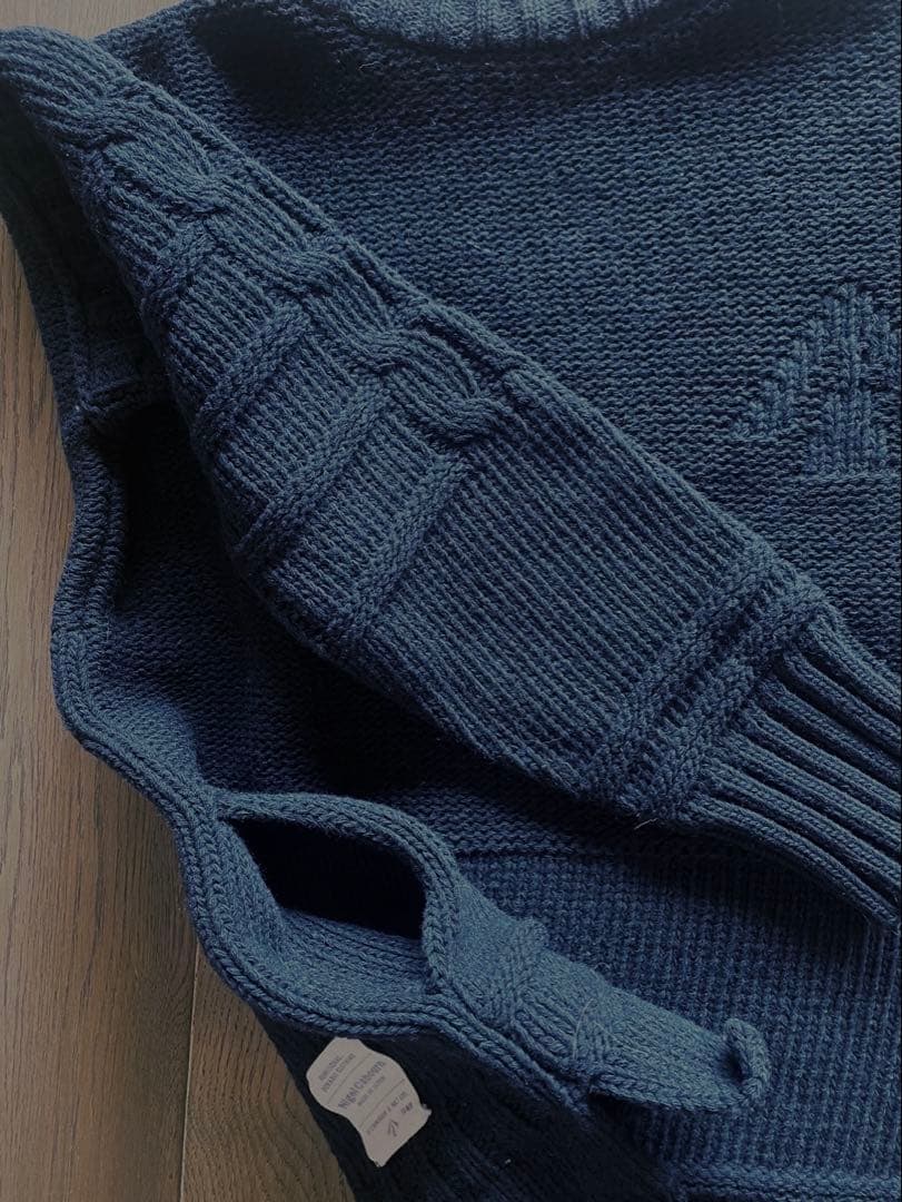 Nigel Cabourn 2-way cable knit sweater - メルカリ