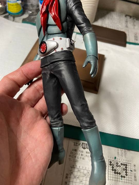 海洋堂 1/8 仮面ライダー旧1号DX ソフビガレージキット完成品（改