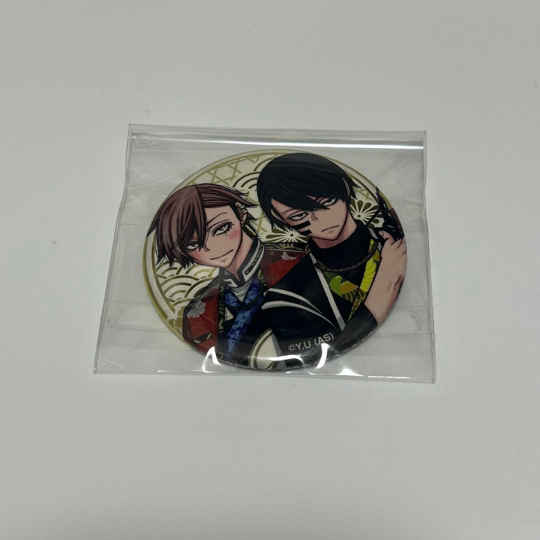 桃源暗鬼 複製原画展 原作 書き下ろし缶バッジ 花魁坂京夜 無陀野無人