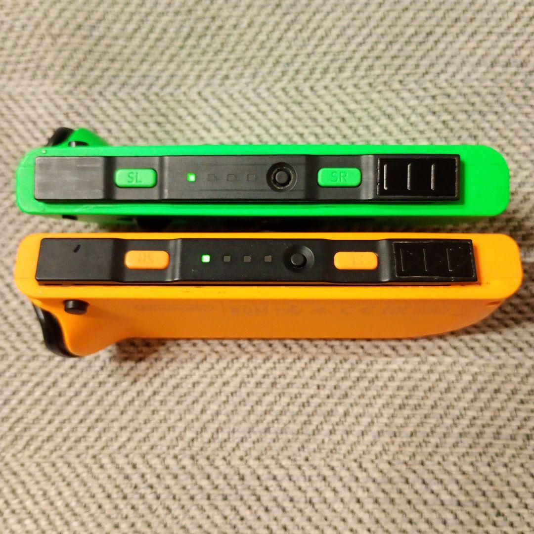 美品純正完動品】Nintendo SwitchJoy-Conグリーンオレンジ① - メルカリ