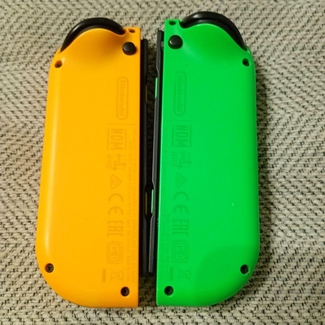 美品純正完動品】Nintendo SwitchJoy-Conグリーンオレンジ① - メルカリ