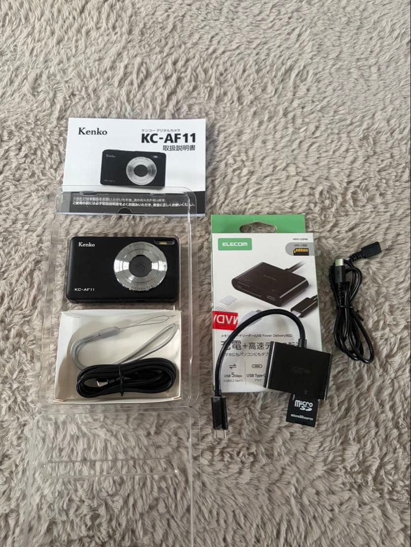 Kenko KC-AF11 デジタルカメラ＋スマホ転送コード＋SDカード Kenko KC-AF11 デジタルカメラ＋スマホ転送コード＋SDカード - メルカリ