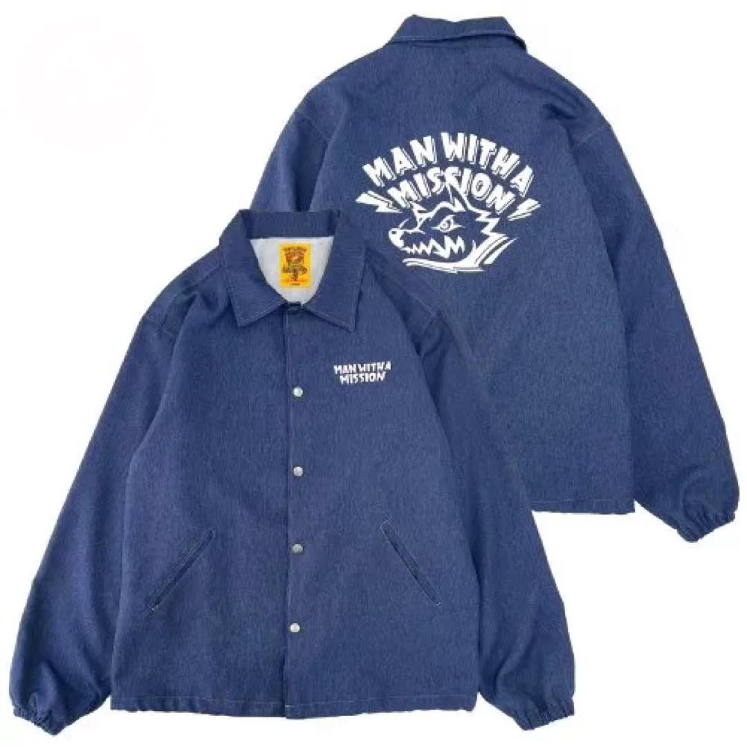 MAN WITH A MISSION デニム風コーチジャケット Lサイズ - メルカリ