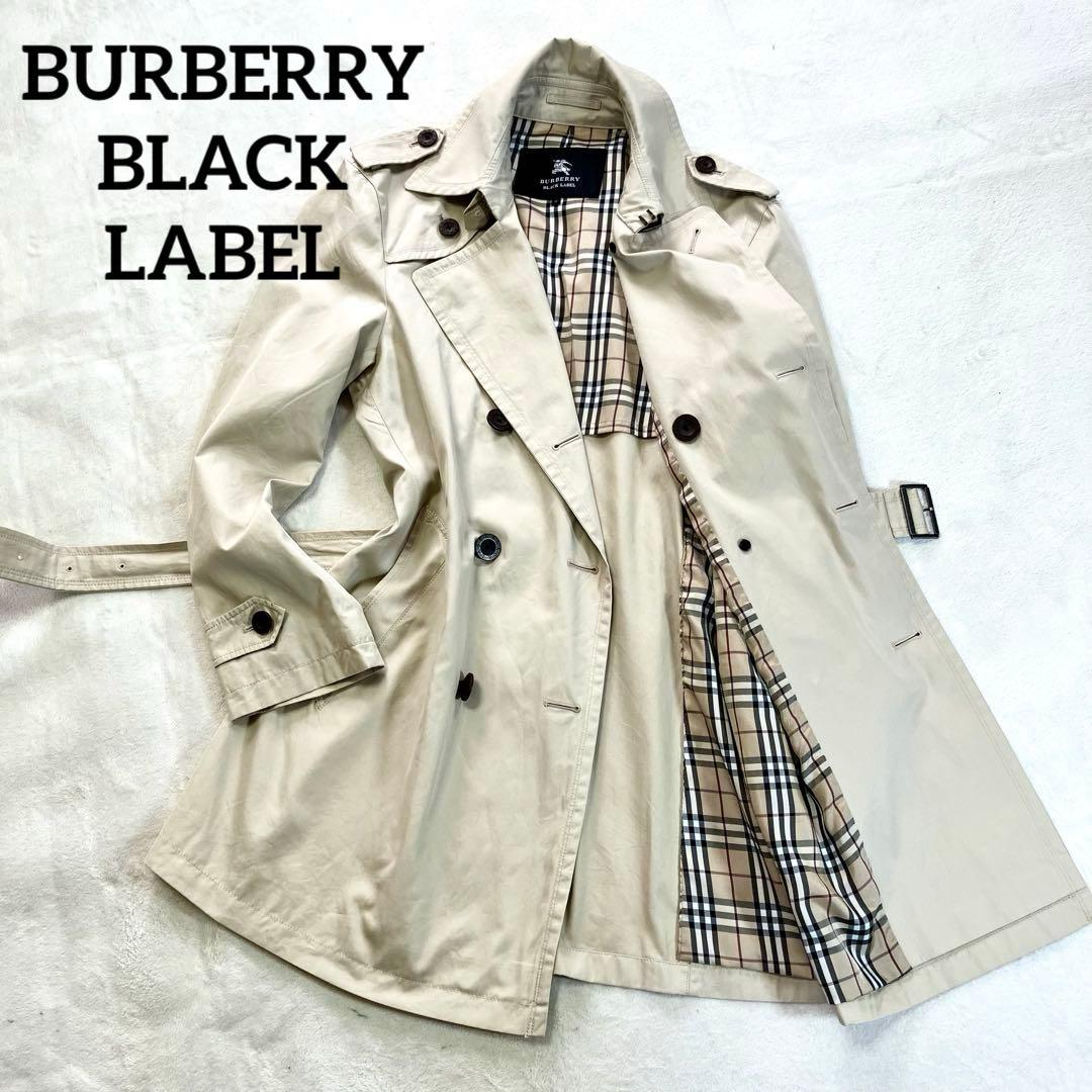 バーバリーブラックレーベル トレンチコート ミドル丈 裏地ノバ