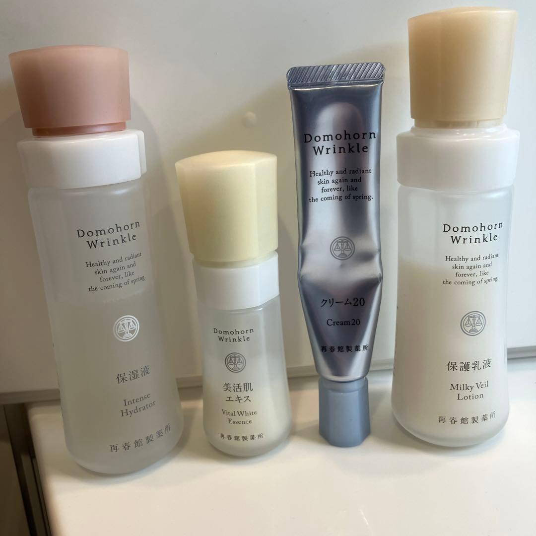 Domohorn Wrinkle スキンケアセット 4点 Amazon.co.jp: ドモホルンリンクル 基本4点ハーフセット 保湿液 美活肌