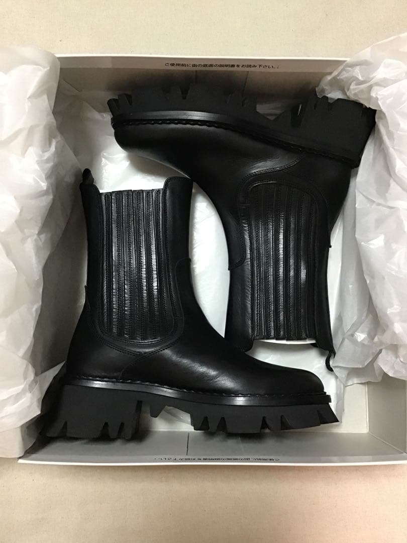 SAYA サヤ 5.5cm本革ラウンドトウ厚底チェルシーブーツ 23cm 新品