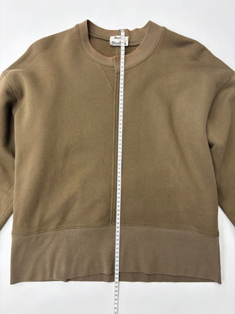 Acne Studios オリーブ ブラウン クルーネックトレーナー - メルカリ