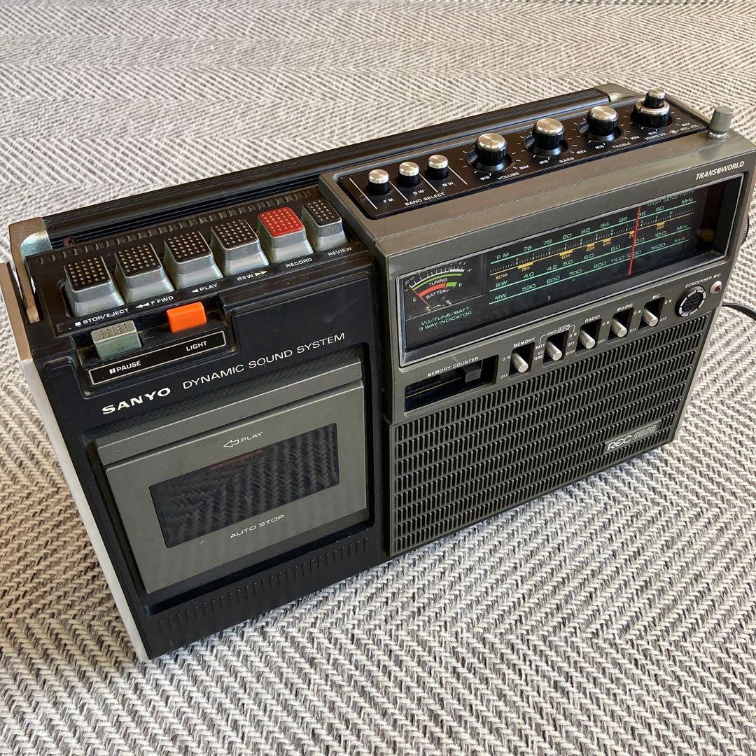 SANYO サンヨー 昭和レトロ ラジカセ ジャンク ジャンク品 - メルカリ