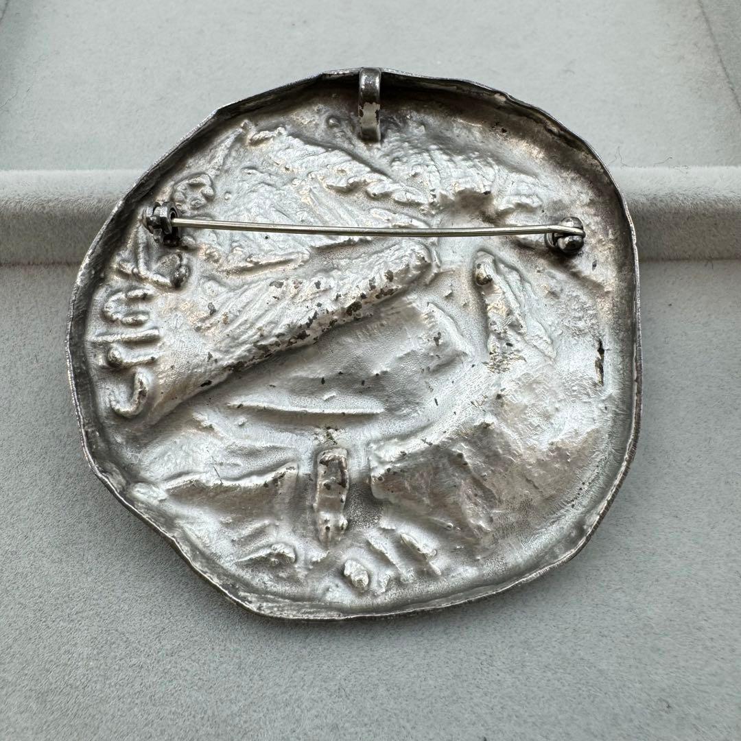 ヴィンテージ】CHURYO 佐藤忠良 ブローチ 鳥 シルバー ネックレス