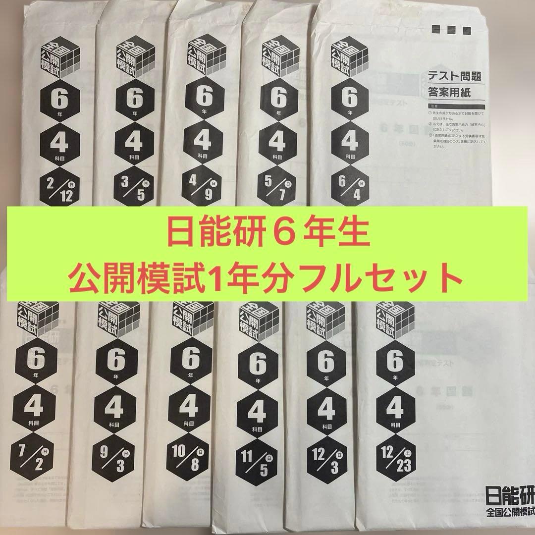 日能研6年生⭐︎公開模試１年分フルセット　全11回分 日能研6年生】公開模試第4回（5月1日）の出題内容 - ちゅりぷ子の