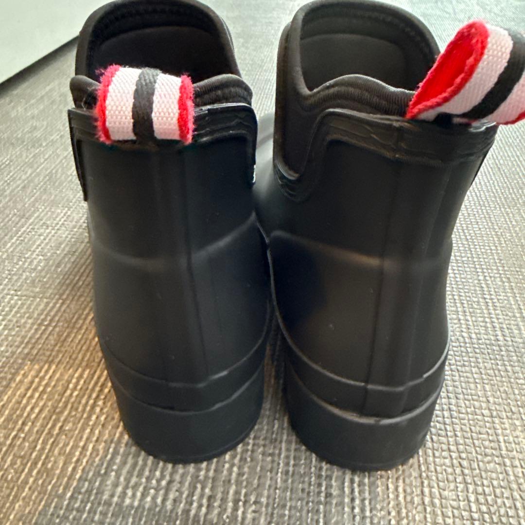 超美品 HUNTER ブラック ショートブーツ UK8 - メルカリ