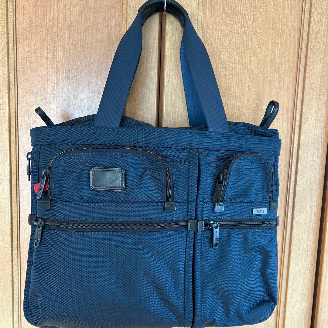 TUMI✖︎ships 限定コラボ トートバック エキスパンダブル ネイビー 美